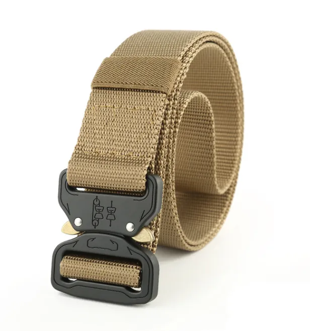 New Fashion Unisex Army Tactical Waist Belt 3.8cm Jeans Man Casual Canvas Webbing Nylon Duty Belt