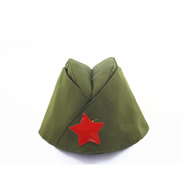 2017 New Women Star Logo Sailor Military Hat Tricorne Bonnet Russian Army Cap Camouflage Boat Caps Stage Performance Dance Hats