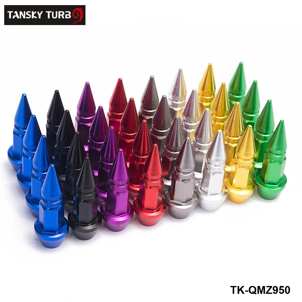 Tansky -4pcs / مجموعة سبايك شكل السيارات دراجة الإطارات صمام كاب صمام الجذعية قبعات عجلة الحافات العروة المكسرات TK-QMZ950