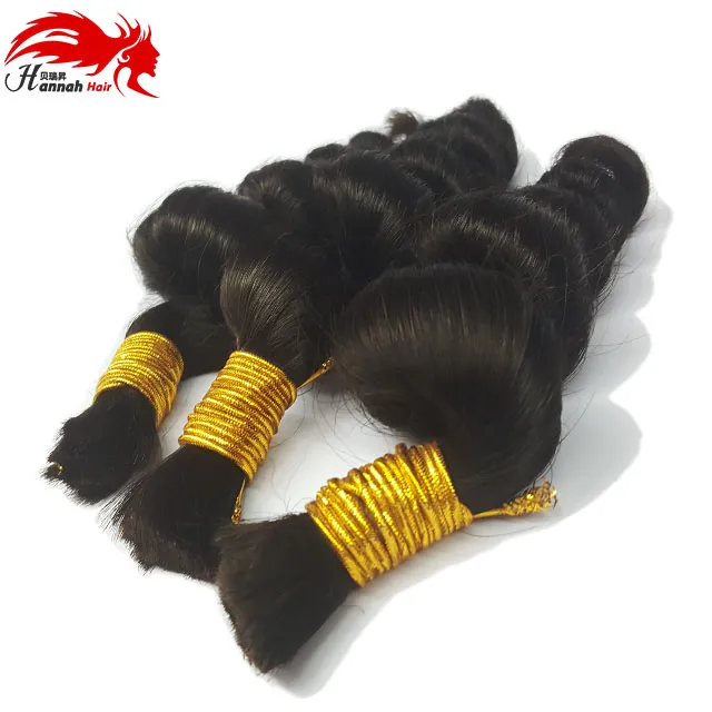 Brazilian Human Braiding Hair Bulk Loose Wave Virgin Hair  display picture 1