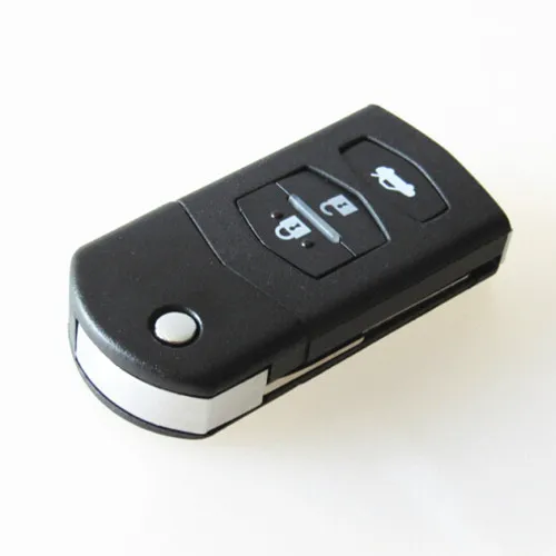 Car 3 أزرار Flip قابلة للطي قذيفة مفتاح FOB لـ Mazda M6 استبدال مفتاح فارغ Case279i8835034