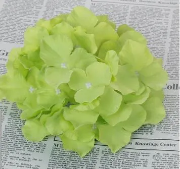 18cm71quot Hortensia artificiel Hortensia Decorative Silk Flower Head for Wedding Wall Archdiy Hair Flower Decoration Accessory Pro5722804