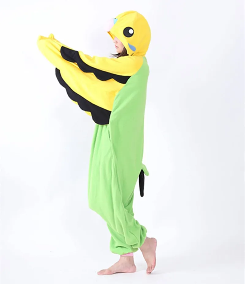 Parrot Vrouwen en Mannen Dier Kigurumi Polar Fleece Kostuum Voor Halloween Carnaval Nieuwjaar Partij Welkom Drop Shipping