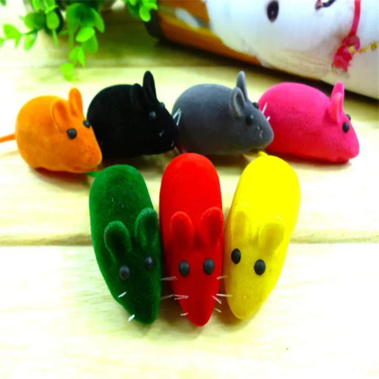 NEW Little Rubber Mouse Toy Noise Sound Squeak Rat Talking toys Playing Gift For Kitten Cat Play 6*3*2.5cm IB281