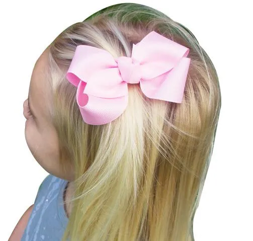 Cabelo Arcos Hairpins Coreano 3 polegadas Grosgrain fita de fita de cabelo bebê menina acessórios com clip boutique laços HD3201