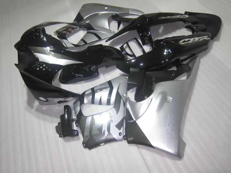 Topp som säljer fairing kit för Honda CBR919RR 98 99 Silver Black Fairings Set CBR 900RR 1998 1999 OT08
