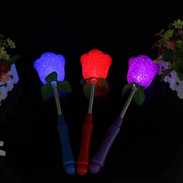 rose toy blinking light Light Up Flashing Roses – JSBlueRidge.com Wholesale main image 0
