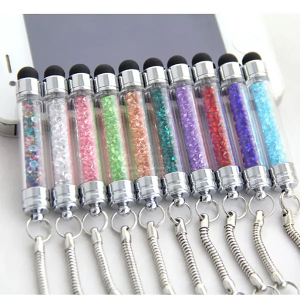 High Quality Crystal Mini Capacitive Touch Screen Pen Stylus Pen for Cellphone 