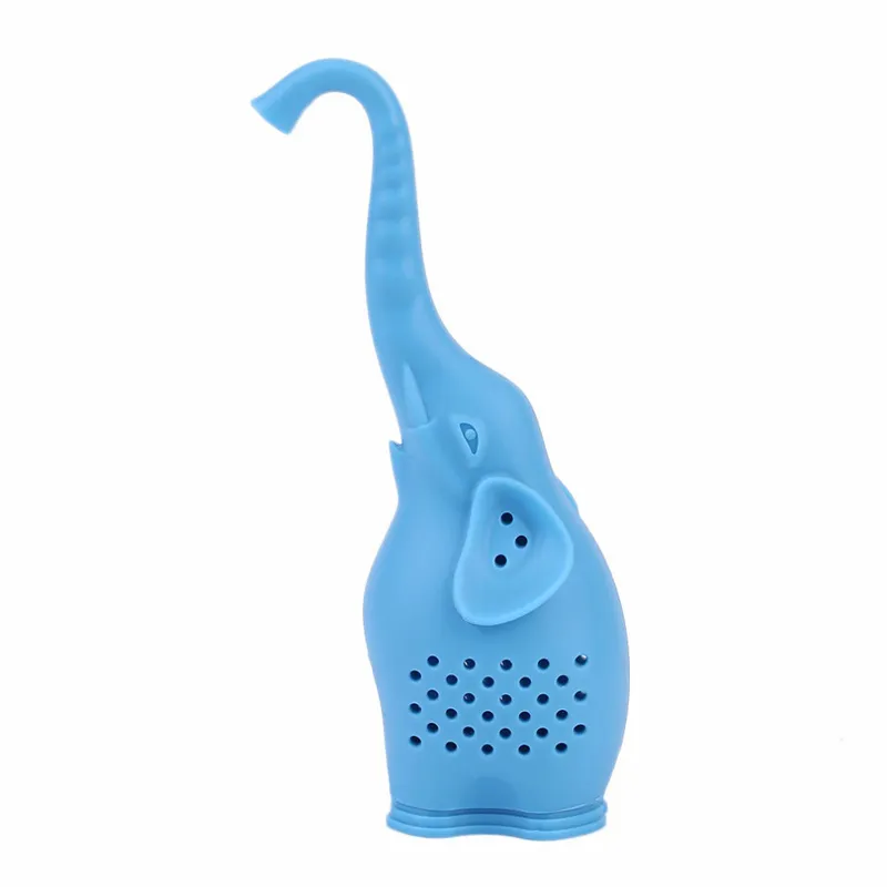 Infusori da tè in silicone Simpatico cartone animato a forma di elefante Colino da tè Filtro bustine di tè in silicone alimentare i