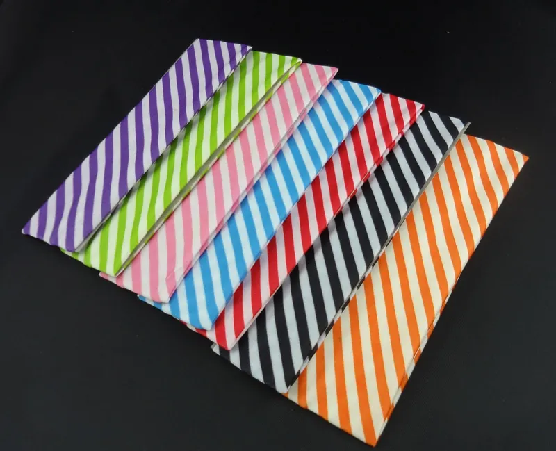 Colorful Nylon Striped Headbands Nylon Stretch Headwear hairband for Woman and Man 2" x 8" 
