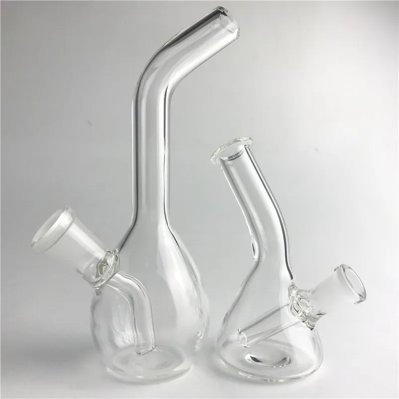 Bong tubi dell'acqua mini piattaforme petrolifere femminili da 10mm 14mm con bong acqua a mano piccola da 4,3 pollici 6,3 pollici trasparente spesso riciclatore