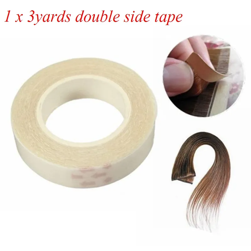 1 stks HOGE KWALITEIT 1 cm * 3 m Dubbelzijdig Plakband voor Huid Inslag Hair Extensions-super garenloos tape