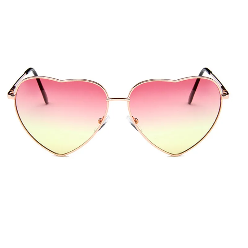 ALOZ MICC 2019 herzförmige Sonnenbrille für Damen, schöne Schattierungen, Sonnenbrille für Damen, Bonbonfarben, Metallrahmen, Mädchen-Sonnenbrille, Spiegel, lune228Y