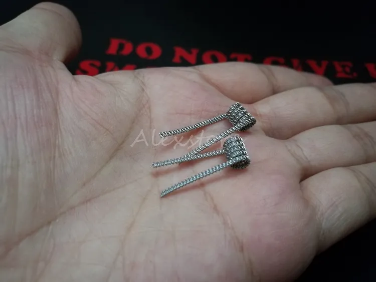 Spaced Clapton Tri-twisted Clapton Clapception Coils Wire 0.35ohm 316L Stainless Steel Material Premade Wrap Prebuilt Wires for RDA