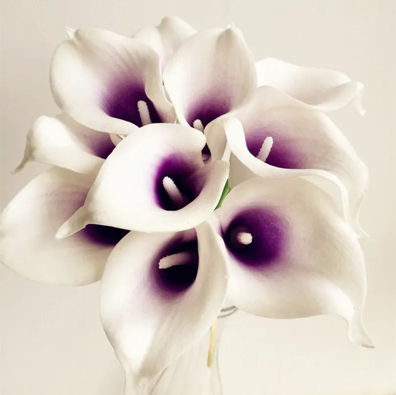 30 stks Callas Latex Calla Lily Kunstmatige Real Touch Lily Flower Callas for Bridal Bouquet Centerpieces Woondecoratie