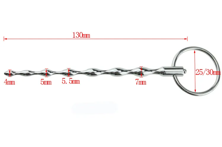 Macho Uretral Sound Penis Ampliação Ampliação de Aço Inoxidável Choque Elétrico Adulto Produtos do Sexo Prince Albert Wand