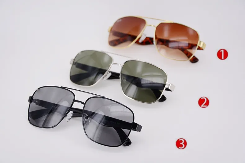 Toptan Tasarımcı Adam Büyük Çerçeve için Sunglases Siyah Moda Dikdörtgen erkek Güneş Gözlükleri Altın Ucuz Sürüş Retro Eyegalsses Marka Çin