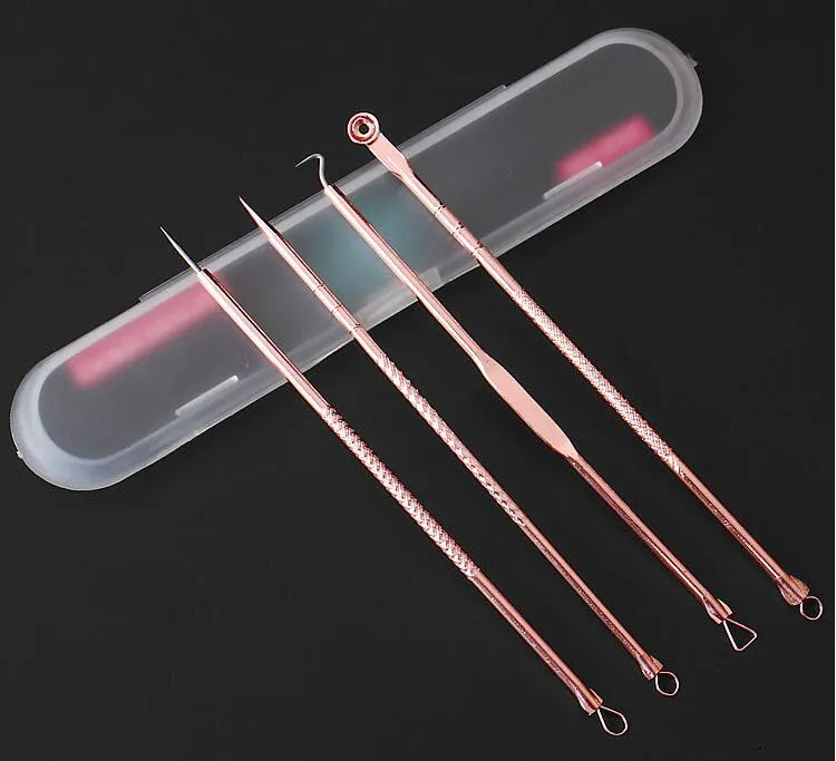 4 THINGS. Rose Gold Needles Acne Pimple Needle Blackhead Remover Acne Treatment Black Mask Extractor