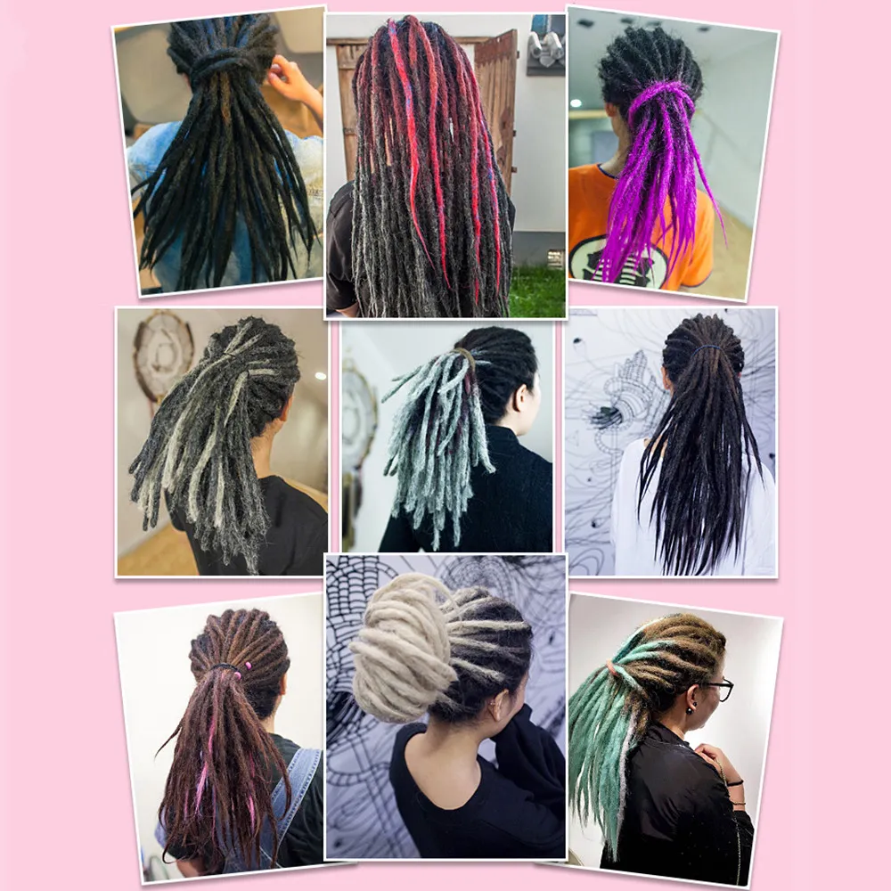 Dreadlocks Saç Uzantıları Noel Hediyeleri 22inch Sentetik Örgü Saç Sentetik Tığ Örgeleri Dreads El İşliği Jamaika Wand CU6660005