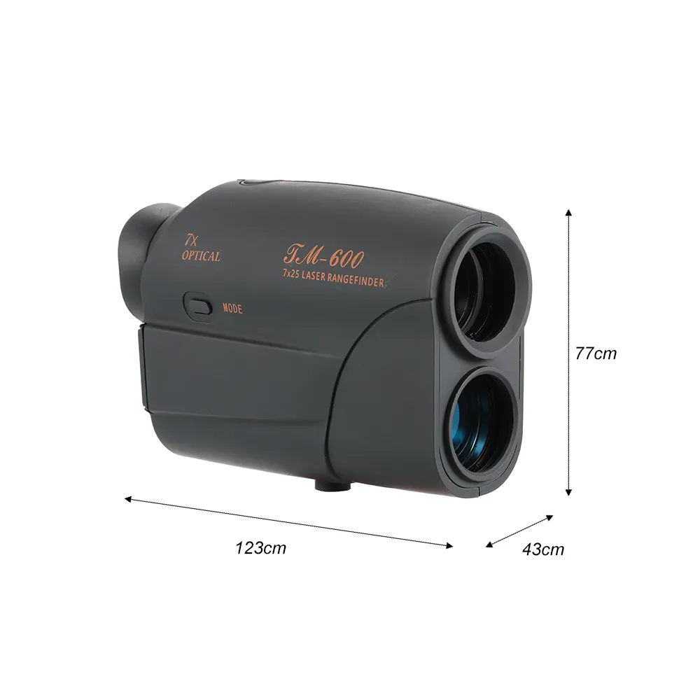 7x25 600m Laser RangeFinder Laser Gamme Laser Finder Golf RangeFinder Chasse Télescope Monoculaire Distance Laser Distance Testeur de vitesse