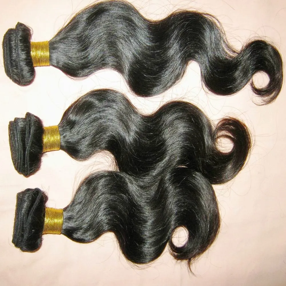 10 stks / partij Groothandel Kilo Prijs 100% Menselijk Haar Peruviaanse Body Wave Weave Dikke Bundels Dyable King Queens