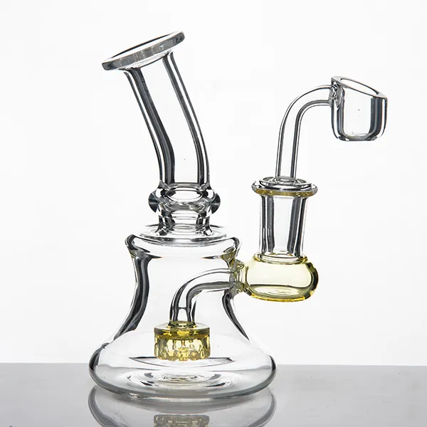 Färgad Quartz Banger HANGER 14/19 mm Kvinna Joint Rökning Tillbehör 100% Safe Mini Vattenrör, Bättre än glasolje Riggar, Bongs