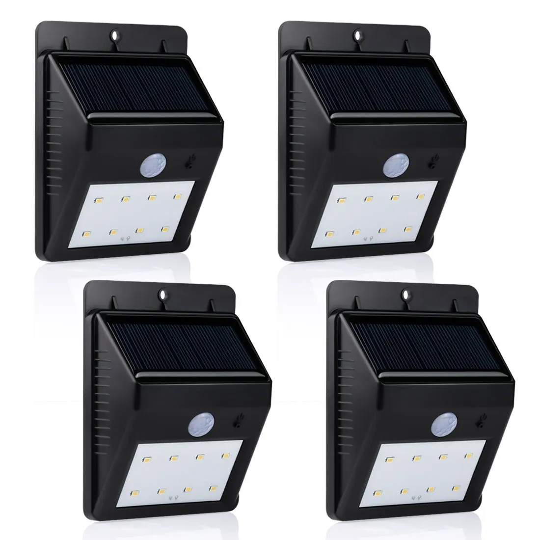 Zonne-lampen 8 LED Outdoor Draadloze Waterdichte Security Motion Sensor Light voor Patio, Deck, Yard, Tuin, Oprijlaan