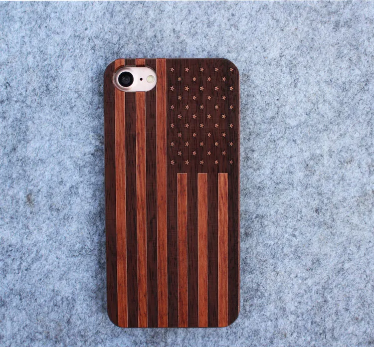 Custom Wood Phone Cases Houten Case voor iPhone 5 6 6 S Plus 7 Cover Houten Case voor Samsung Galaxy S5 S6 S7 EDGE