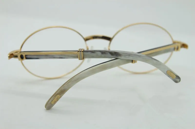 Бренд дизайнер буйвола Рог кадров круглые очки кадр близорукость оптические очки черный микс Белый буйвол Рог очки для мужчин женщин