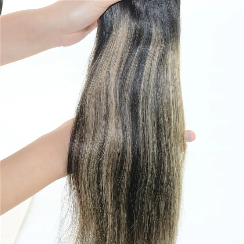 Haolocs Brasilianisches Ombre Haar – 4 Bündel á 100g, 8 Zoll Körperwelle, Remy Human Hair