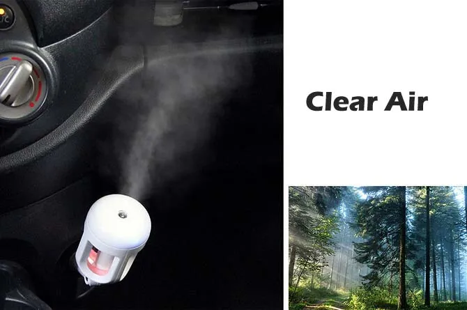 Nieuwste bijgewerkte verstelbare luchtbevochtiger aroma diffuser auto luchtbevochtiger aromatherapie diffuser mist maker olie diffuser fogger (anjiemei)