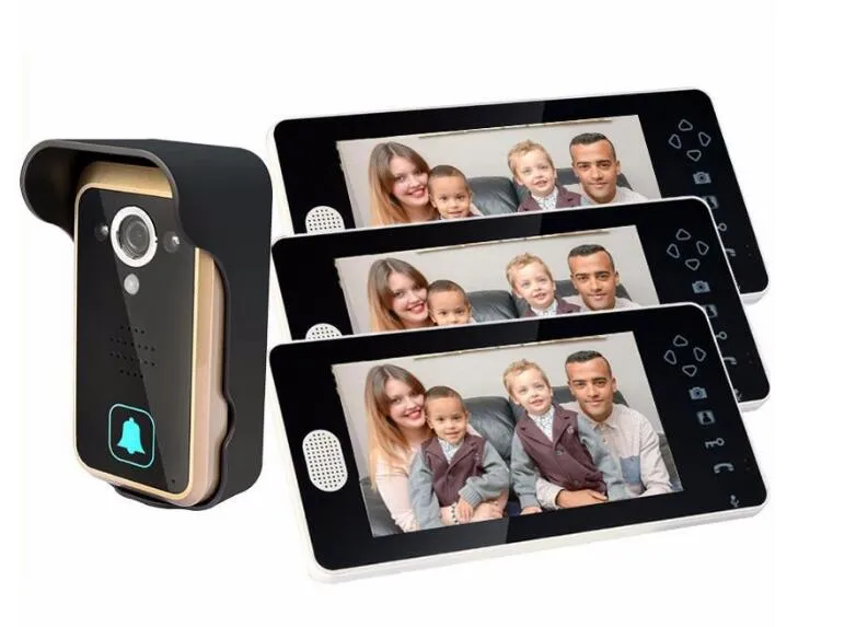 A700A 3 Monitors Ring Wireless Video Camera Waterproof Doorbell Kit
