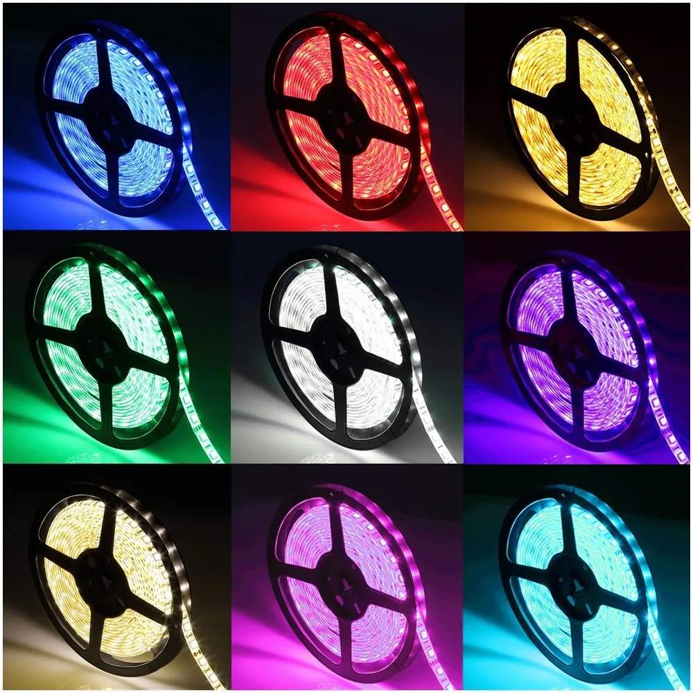 Chirstmas led light strip 150 leds 5m rgb waterproof with 24 key remote dc 12v