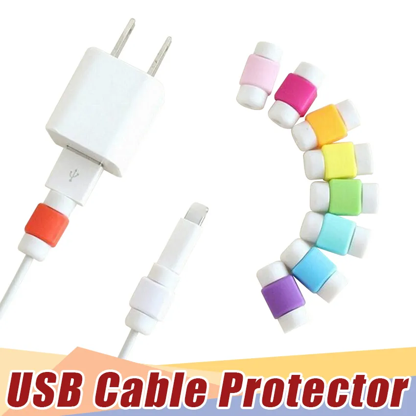 Universal Saver USB-kabel Protector Sleeve Android Mobiltelefon Charger Cord Protector Cover Silicone för iPhone X 7 8 6 Plus Line Protectiv