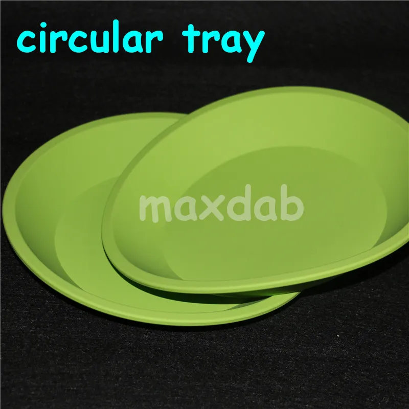 scatola piatti in silicone all'ingrosso vassoio blu giallo verde Deep Dish Round Pan 8 