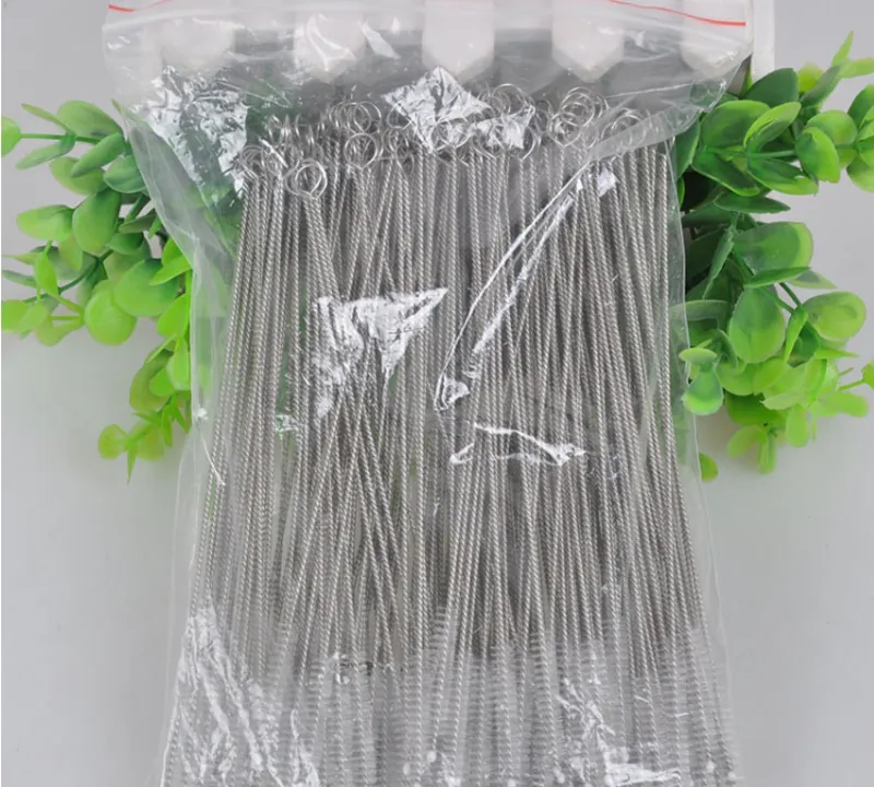 Stainless Steel Straw Cleaning Brush Nylon Straw Cleaners Cleaning Brush for Drinking Pipe Stainless Steel Glass