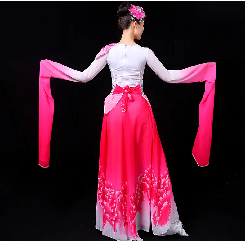 Classica dinastia Tang Hanfu Antica danza scenica Indossare abiti da danza popolare tradizionale cinese Costumi da danza orientali eleganti donne