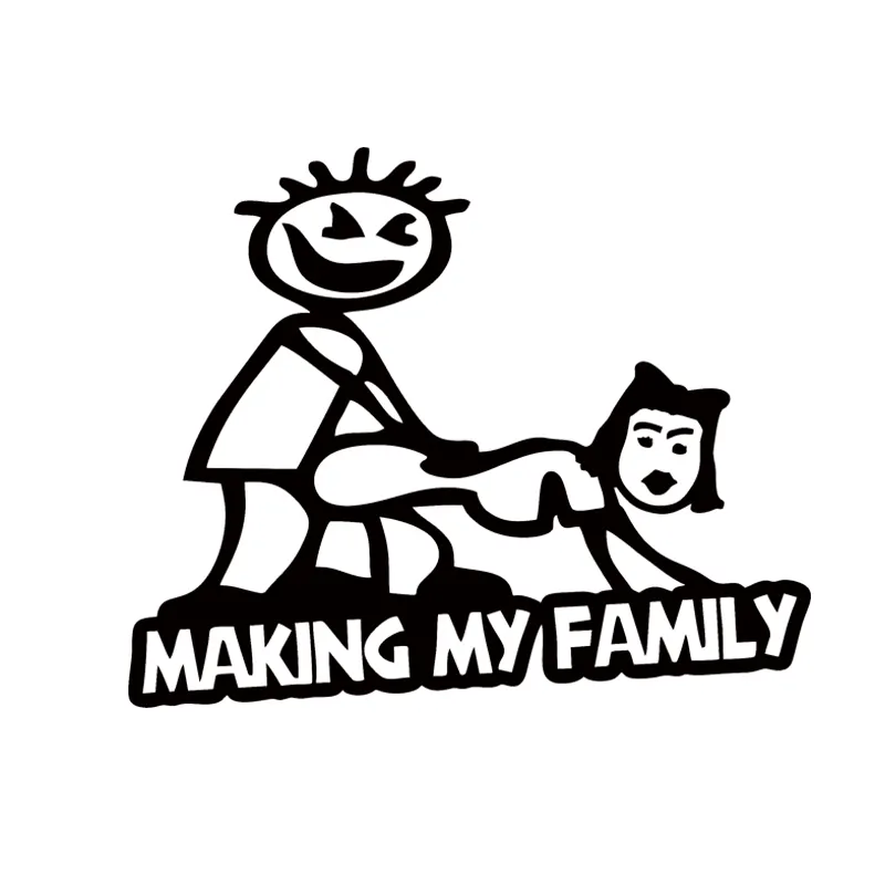 2017 Gorąca Sprzedaż Dokonywanie Mój Stick Figure Family Funny Vinyl Naklejka Car Styling Banging Naklejka Naklejka Zderzak Dekoracyjny JDM