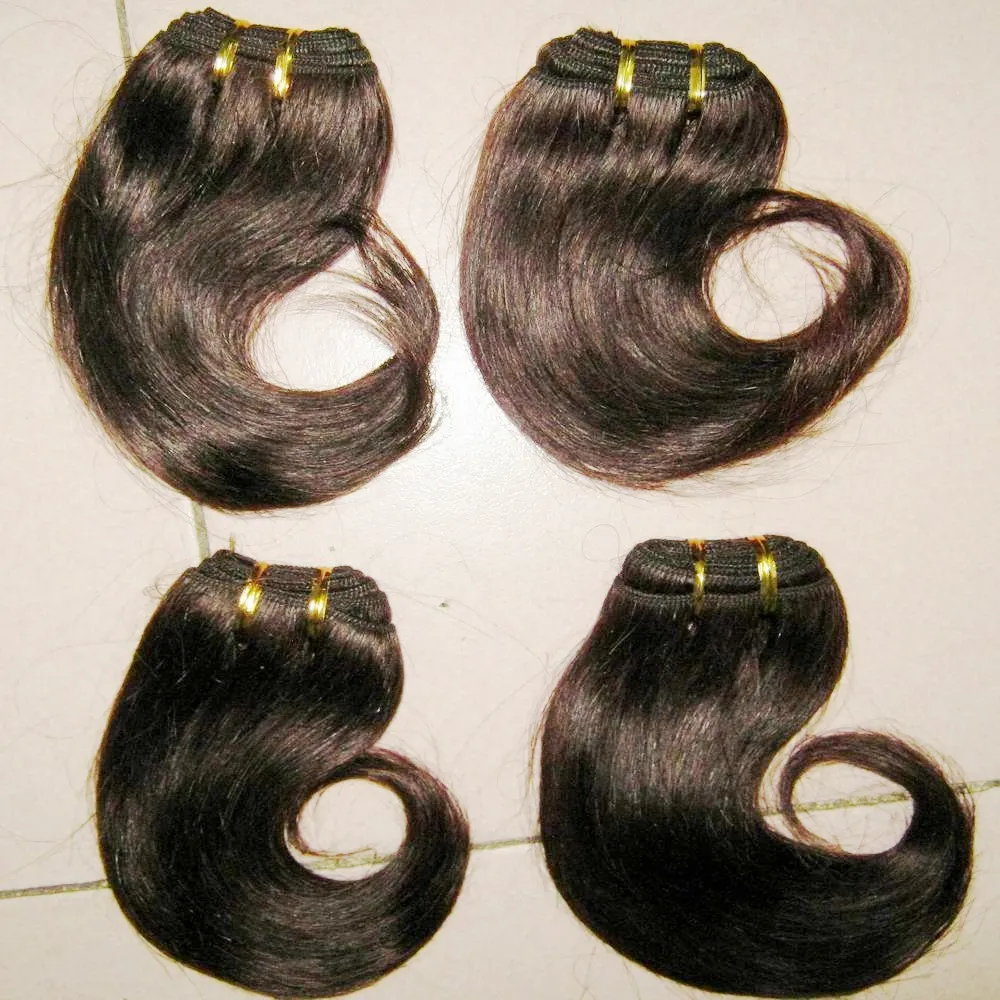 Småföretag Lovely Human Hair Brazilian Body Wave 8 tum 5pcs / lot buntar Deal Mr.Right