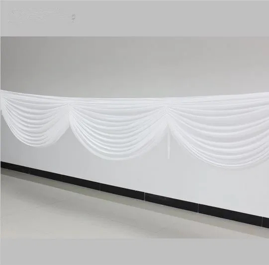 Простой белый ледяной шелковый Swag для обручального фона украшения украшения стола 6 м Длина бесплатная доставка