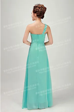 Wonderful Fashion Elegant One shoulder Crystal Sweeaheart sequin beaded Ruffle floor length evening party gown prom dress