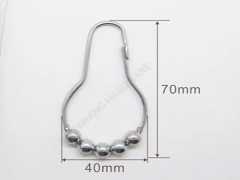 1000 teile/los Metall Kürbis form fünf perle duschvorhang ring vorhang haken Dekorative haken vorhang haken badezimmer-accessoires