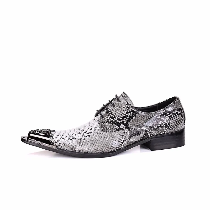 Oxfords faits à la main Alligator Crocodile chaussures en cuir hommes mode chaussures habillées à lacets chaussures de mariage de Style d'affaires