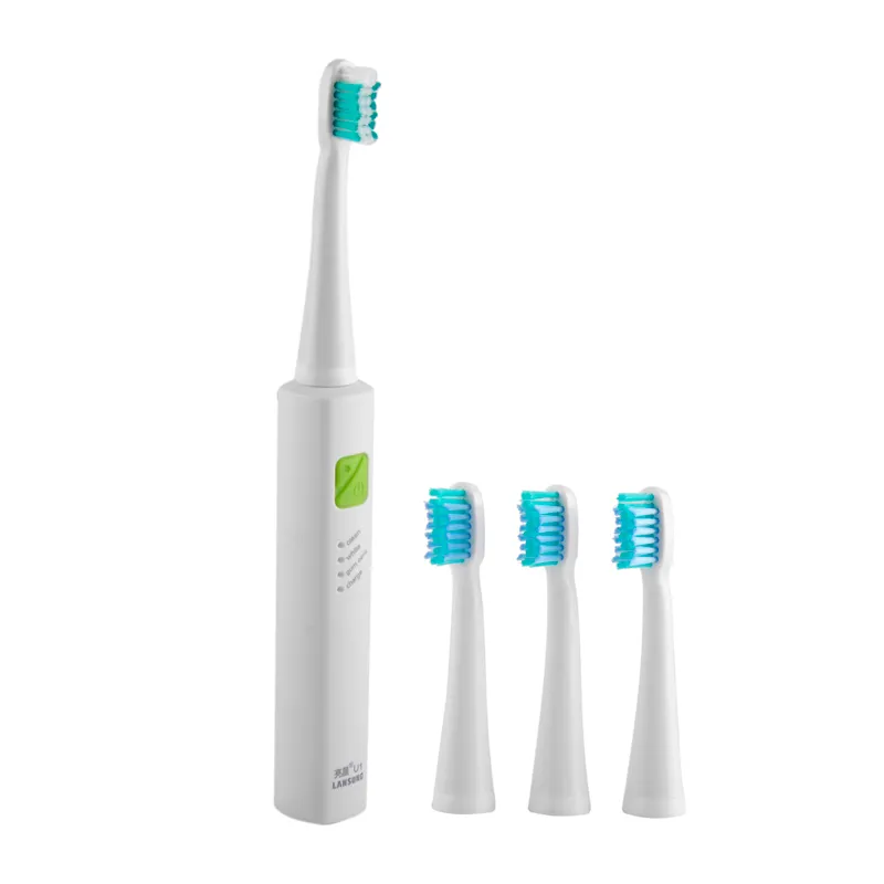 LANSUNG UiTrasonic Sônica Escova De Dentes Elétrica Recarregável Tooth Brushes Com Cabeças de Substituição Lansung U1 escova de dentes 1202001