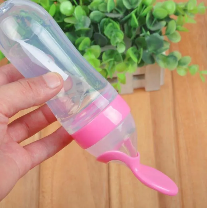 Toddler Silica Gel Feeding Bottle Spoon Food Supplement Rice Cereal Bottle Baby Infant Newborn Baby Feeding Bottle