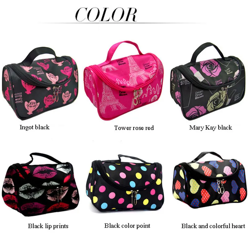 Newest canvas cosmetic bag mini fashion women girl makeup pouch portable travel cosmetic bag with zipper