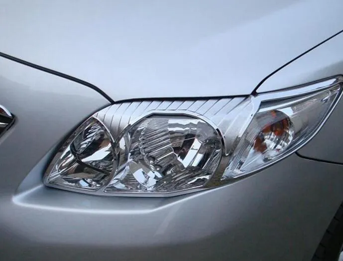 Alta qualidade ABS com moldura guarnição Chrom carro farol decoração cobertura, luz traseira guarnição tampa, tampa da lâmpada de nevoeiro da frente para a Toyota corolla 2007-2010