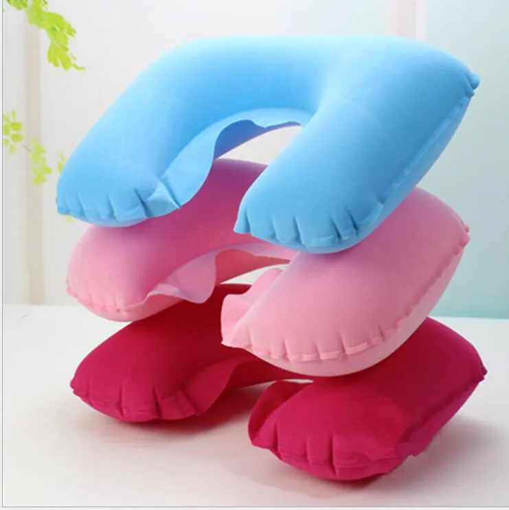 Cojín inflable, almohada de viaje, almohada en forma de U para viajar, almohadas de avión, almohada para cuello y cabeza para dormir