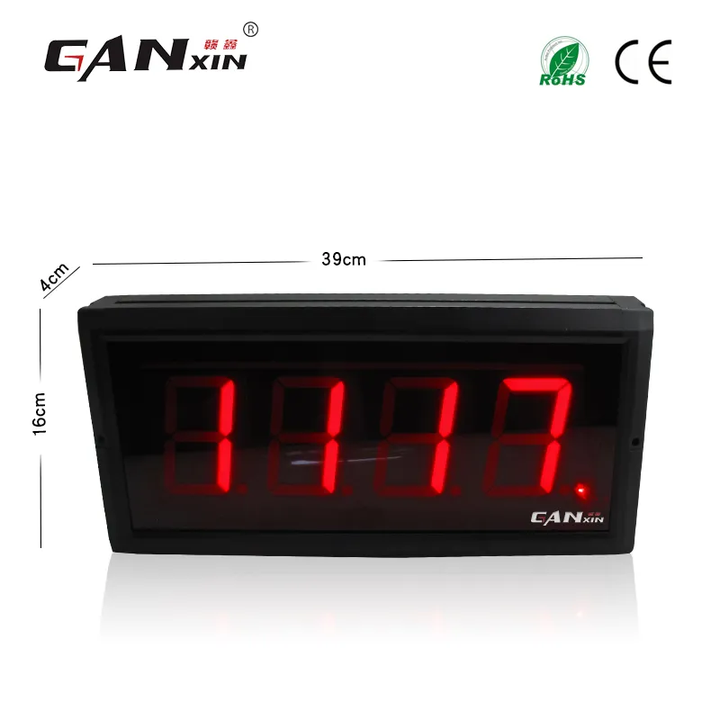 [GANXIN] 4-stelliges 3-Zoll-LED-Display mit hohem Charakter, digitaler Zähler, 12 V, Countdown/Up-Zähler 0–9999, mit IR-Fernbedienung, rote Farbe