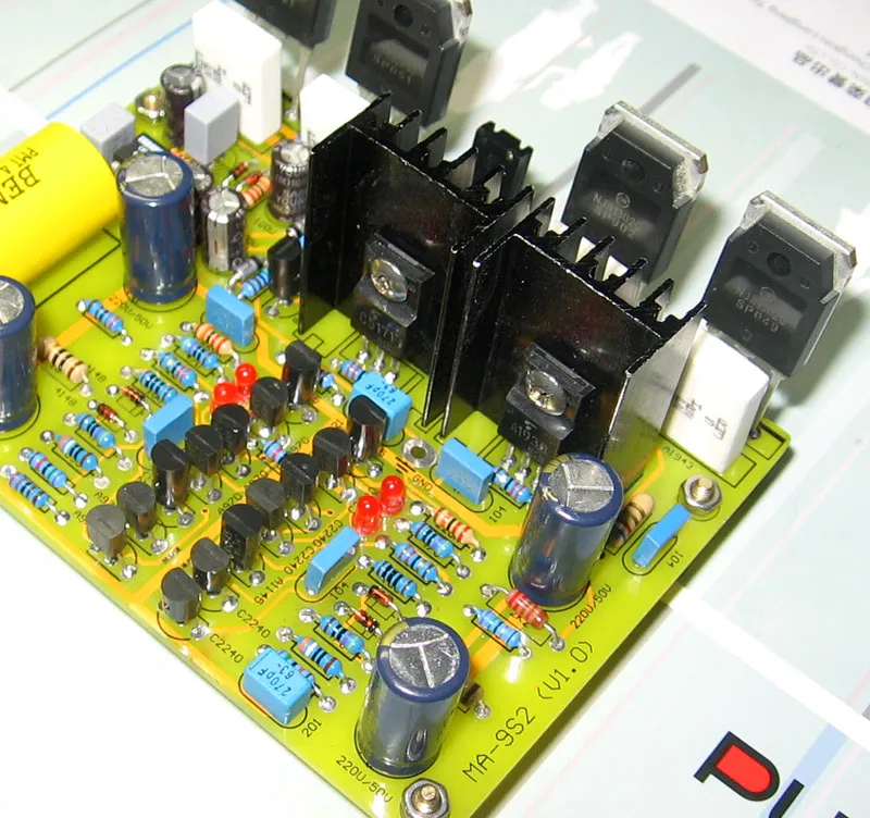 Freeshipping 2 sztuk Zgromadzony 150W + 150W HIFI Audio Power Amplifier Clone Marantz MA-9S2 AMP C5200 / A1943